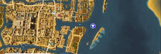 Assassin's Creed: Origins: карта с тайником из загадки "Павший друг / Fallen Friend" в Мемфисе