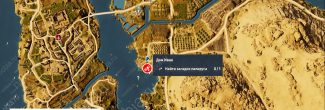 Assassin's Creed: Origins: карта с местоположением шестнадцатого папируса "Справедливые законы / Just Laws" в Оазисе Файюм