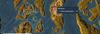 Assassin's Creed: Origins: карта с местоположением двадцатого папируса "Царское дерево / Royal Flora" в номе Гераклион