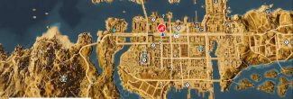 Assassin's Creed: Origins: карта с местоположением третьего папируса "Разделенная долина / Divided Valley" в Александрии