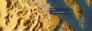 Assassin's Creed: Origins: карта с местоположением девятого папируса "Море песка / Sea of Sand" в номе Сапи-рес