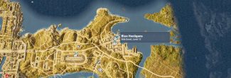 Assassin's Creed: Origins: карта с расположением задания "Хулиганы в голубом / Blue Hooligans" в номе Канопус