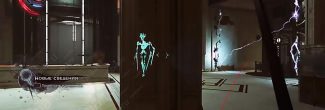 Dishonored: Death of the Outsider: световая стена во внутреннем дворе банка Майклс